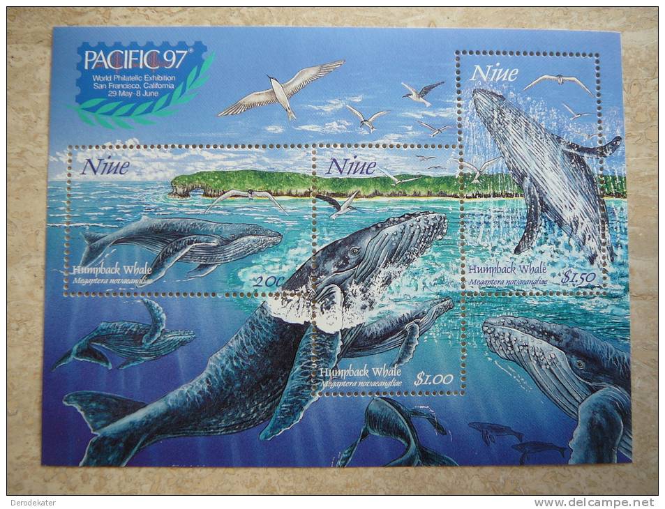 Niue 1997. Pacific 97.MNH**.Humpback Whale.Megaptera Novaeangliae.Baleine.Walvis.Birds.Oiseaux.Sealife.World Philatelic - Niue