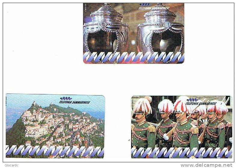 CAT. C & C. 7001-7003          SAN MARINO - 1^ EMISSIONE 1994 -NUOVE - Saint-Marin