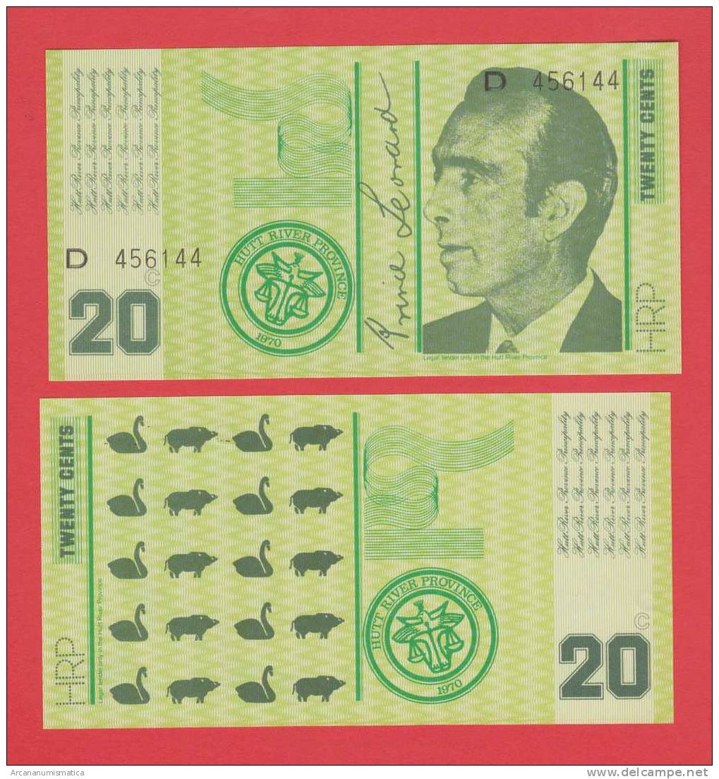 HUTT RIVER PROVINCE  20 CENTS 1.970  PLANCHA/SC/UNC   ¡¡¡MUY RARO!!!  DL-9607 - Altri – Oceania