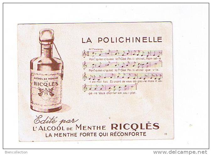 La Polichinelle. Alcool De Menthe Ricqlès - Alcohol