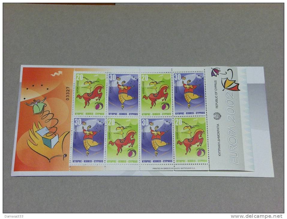 EUROPA CEPT 2002 CIPRO CYPRUS LIBRETTO/BOOKLET MNH - 2002