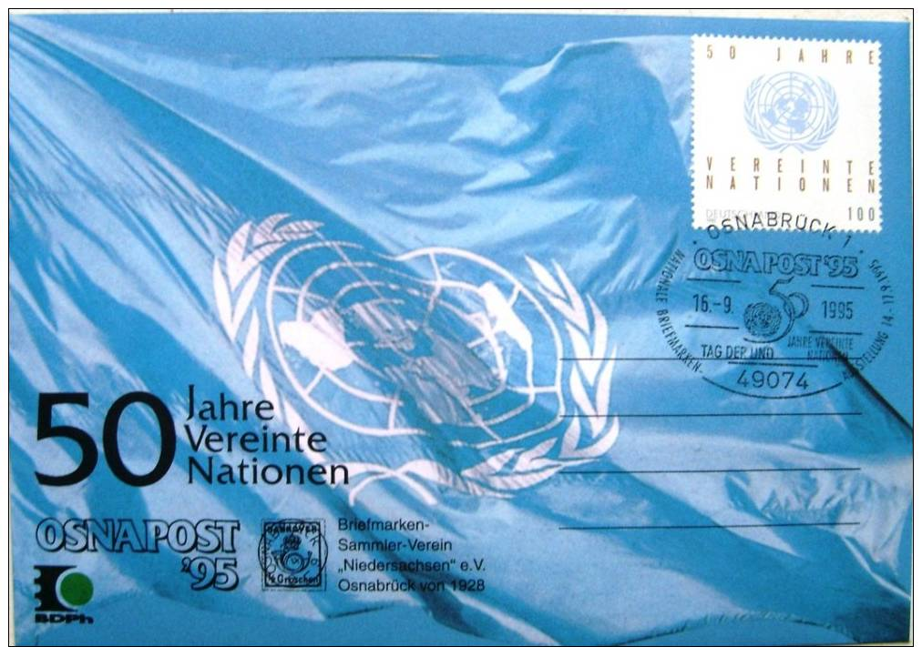 Lettre Allemagne 1995 Onu Osnabrück - UNO