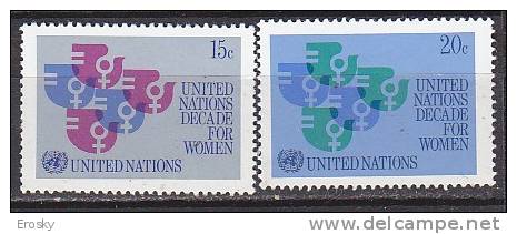 H0266 - UNO ONU NEW YORK N°310/11 ** POUR LA FEMME - Nuovi