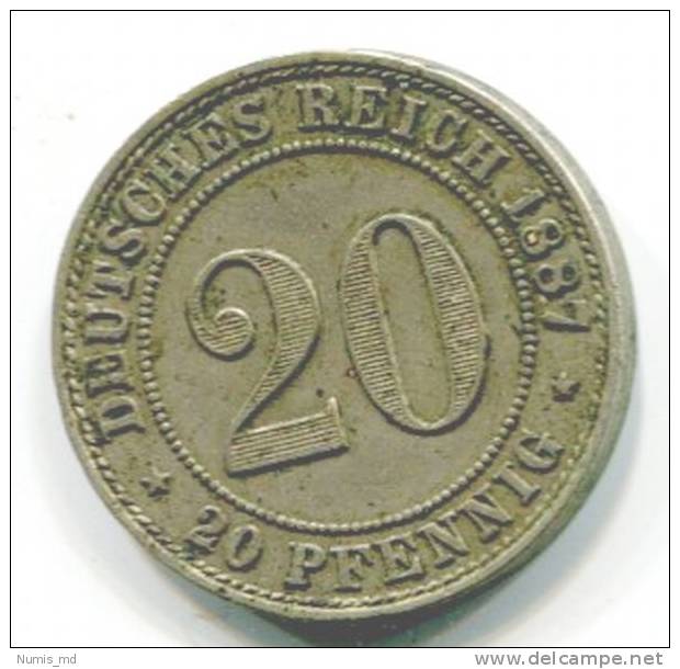 20 Pfennig 1887 J *SS+* (J006) - 20 Pfennig