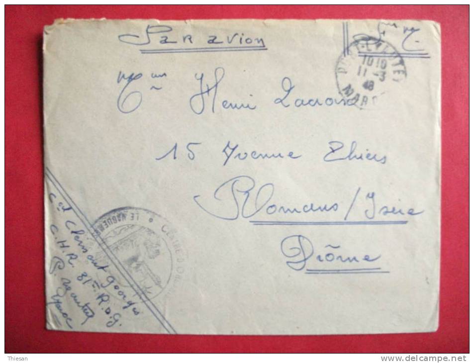 Maroc  Lettre  FM Port Lyautey 1948 - Storia Postale