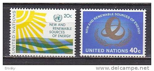 H0273 - UNO ONU NEW YORK N°339/40 ** ENERGIE - Neufs