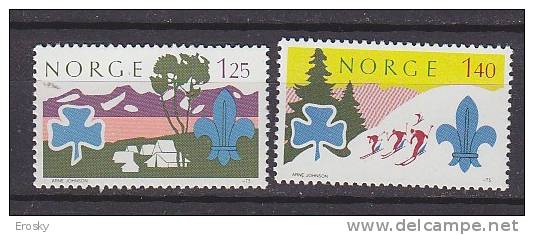 Q8076 - NORWAY NORVEGE Yv N°661/62 ** Scoutisme - Neufs