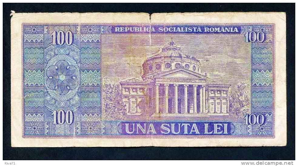 100 Lei    "ROUMANIE"  1966    VF   Ro 57 - Rumania