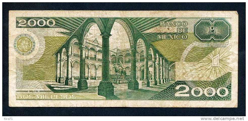 2000 Pesos   "MEXIQUE"  28 Mars 1989    VF  Ble 51 - Mexiko