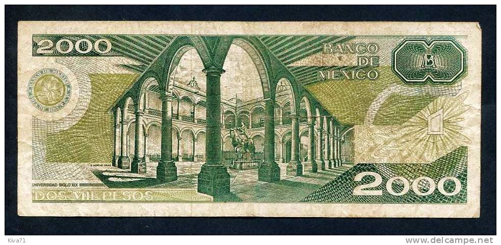 2000 Pesos   "MEXIQUE"  28 Mars 1989    VF  Ble 51 - México