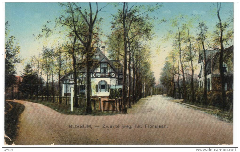 Nederland/Holland, Bussum, Zwarte Weg Hoek Floralaan, Ca. 1910 - Bussum