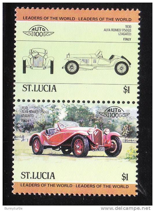 St Lucia 1984 Automobile Car $1 MNH - St.Lucia (1979-...)