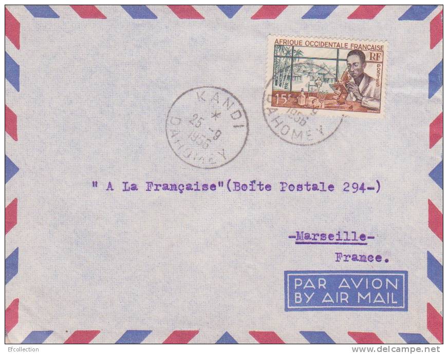 DAHOMEY - KANDI - 1956 - COLONIES FRANCAISES - LETTRE - MARCOPHILIE - Covers & Documents