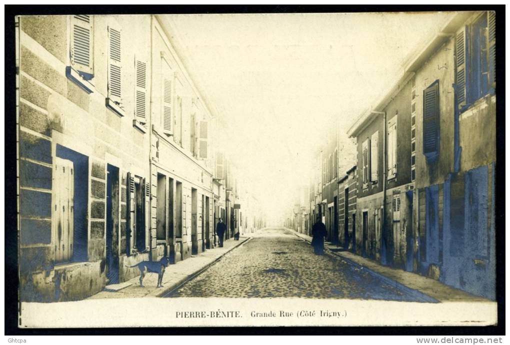 Carte / Photo.  PIERRE-BÉNITE.  Grande Rue (Côté Irigny). - Pierre Benite