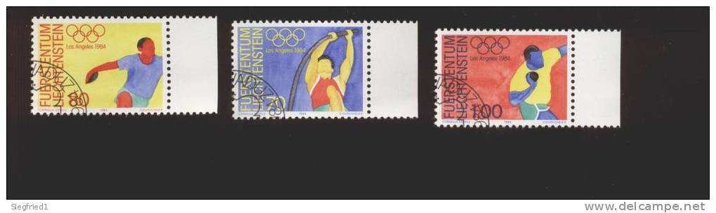 Liechtenstein  Gestempelt 846-848 Olympia Rand Ungefaltet - Used Stamps