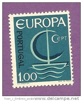PORTUGAL TIMBRE N° 993 NEUF SANS CHARNIERE EUROPA 1966 - Unused Stamps