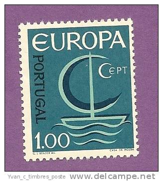 PORTUGAL TIMBRE N° 993 NEUF SANS CHARNIERE EUROPA 1966 - Unused Stamps