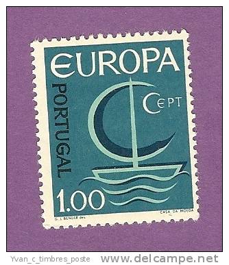 PORTUGAL TIMBRE N° 993 NEUF SANS CHARNIERE EUROPA 1966 - Unused Stamps