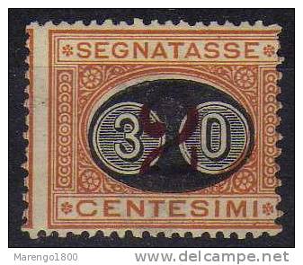 ITALIA 1890 - Segnatasse Mascherine 30 C. Su 2 C. (firmato / Signed) *  (g1825) - Strafport