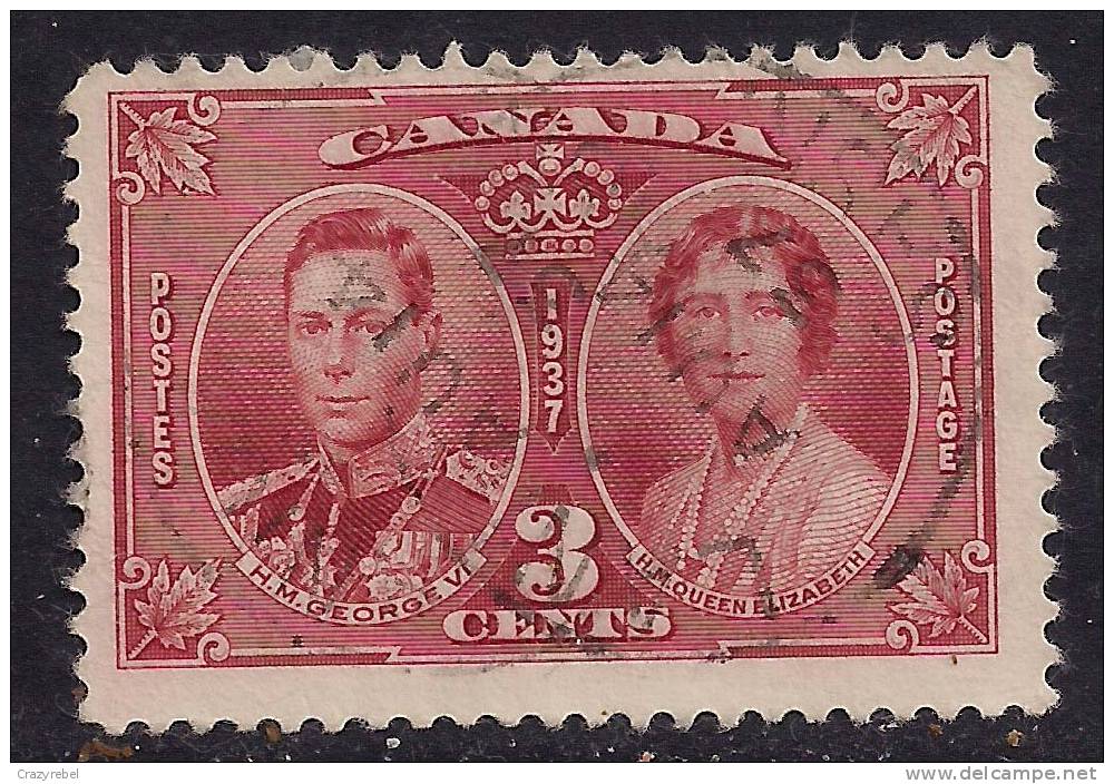 Canada 1937 KGV1 3ct Coronation Used SG 356 ( A354 ) - Oblitérés