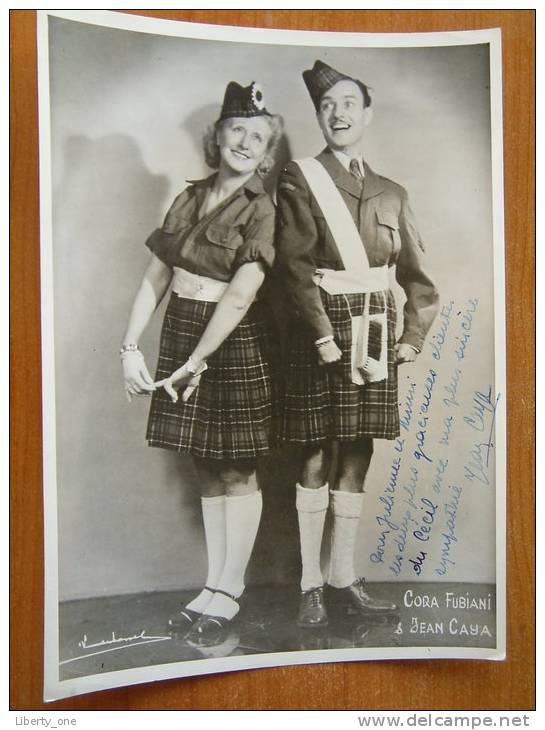 CORA FUBIANI & JEAN CAYA / Photo .. ( Anno 19.. - Zie Foto Voor Details ) ! - Signed Photographs