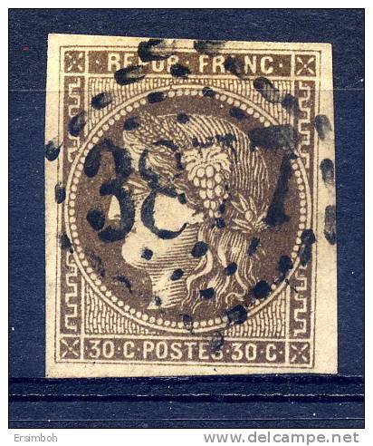 N47 Brun Foncé Cote Spink Maury 340€ - 1870 Bordeaux Printing