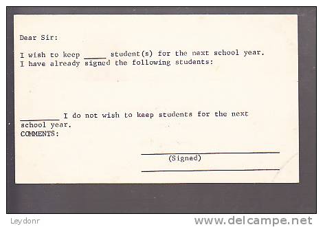 Postal Card - Abraham Lincoln - Dean Of Students Office, Wartburg College, Waverly, Iowa - 1961-80