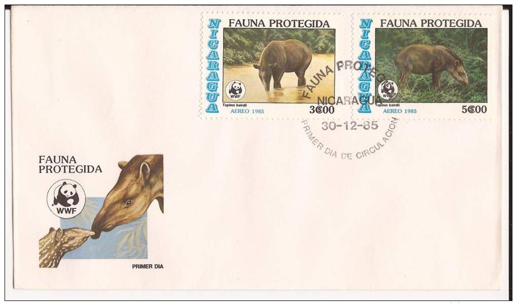 2 X Tapirus Bairdii Stamps On Cover - Sonstige & Ohne Zuordnung