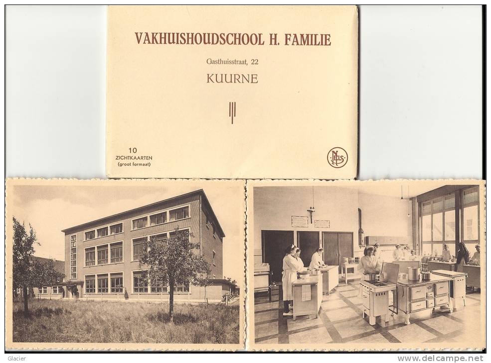 KUURNE  - Cuerne - Vakhuishoudschool H. Familie - Map Met 10 Kaarten - Kompleet - Kuurne