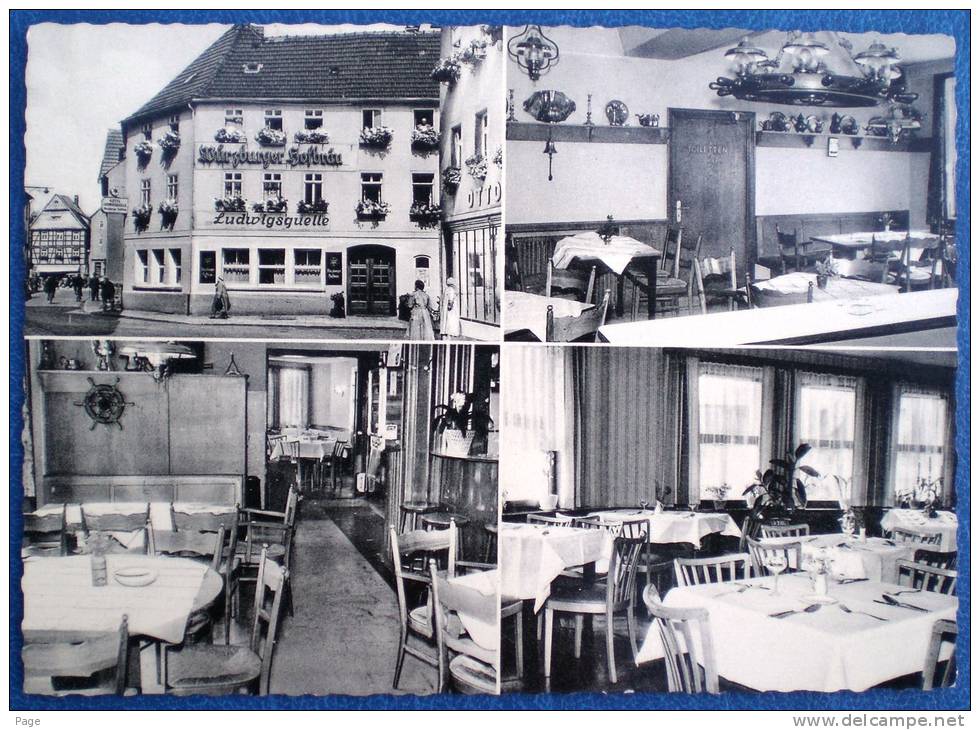 Bad Orb,Hotel-Restaurant Ludwigsquelle,1960,4-Bild-Karte, - Bad Orb