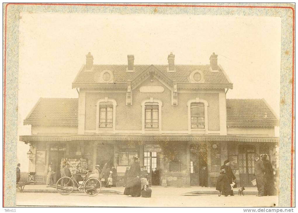 CERCY La TOUR - Photo-  La Gare- 1901 - Autres & Non Classés