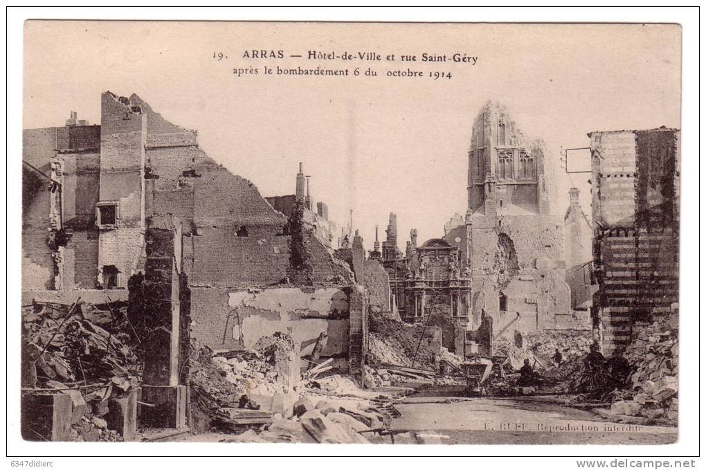 CPA  ARRAS GUERRE 1914 1918. RUE SAINT GERY. - Arras