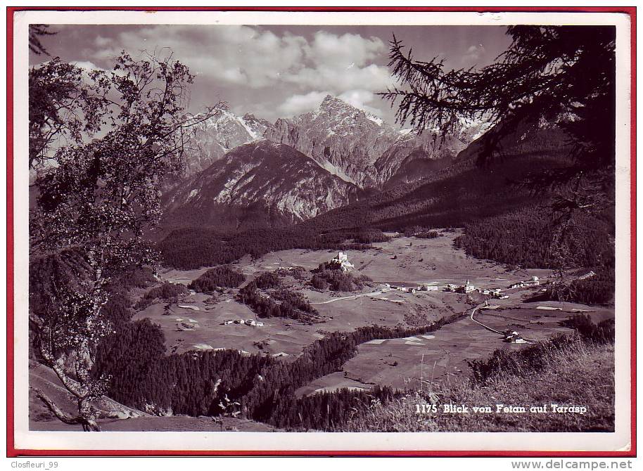 Blic Von Tarasp Im Valle. Felann Auf ... Oblit. 21.9.1954. Ein So Kleines, Goldisches Dorf ! - Tarasp