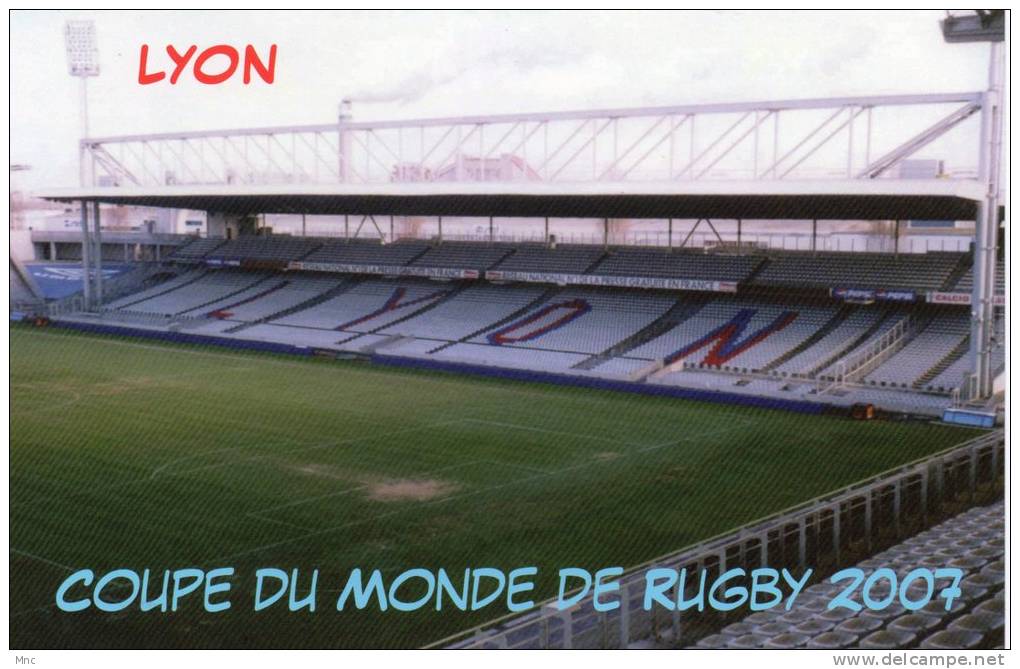 LYON Stade "de Gerland" Coupe Du Monde De Rugby 2007 (140x215mm) - Rugby