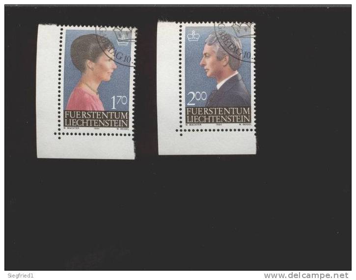 Liechtenstein  Gestempelt 864-865 Erbprinz Hans, Prinzessin Marie Eckrand  Ungefaltet - Used Stamps