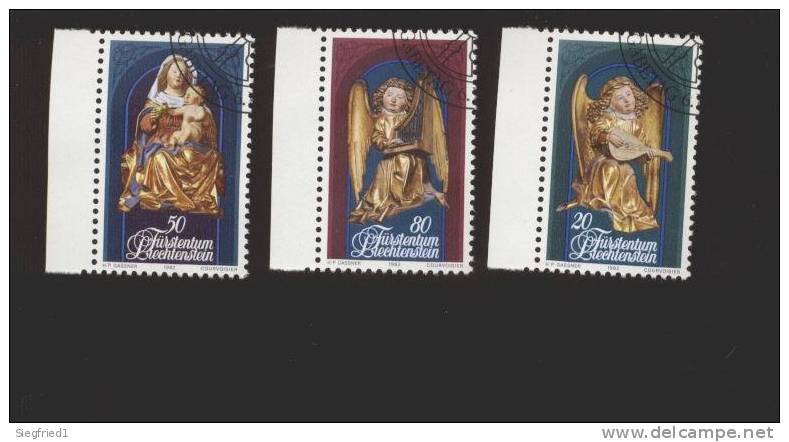 Liechtenstein  Gestempelt 813-815 Weihnachten Rand  Ungefaltet - Used Stamps