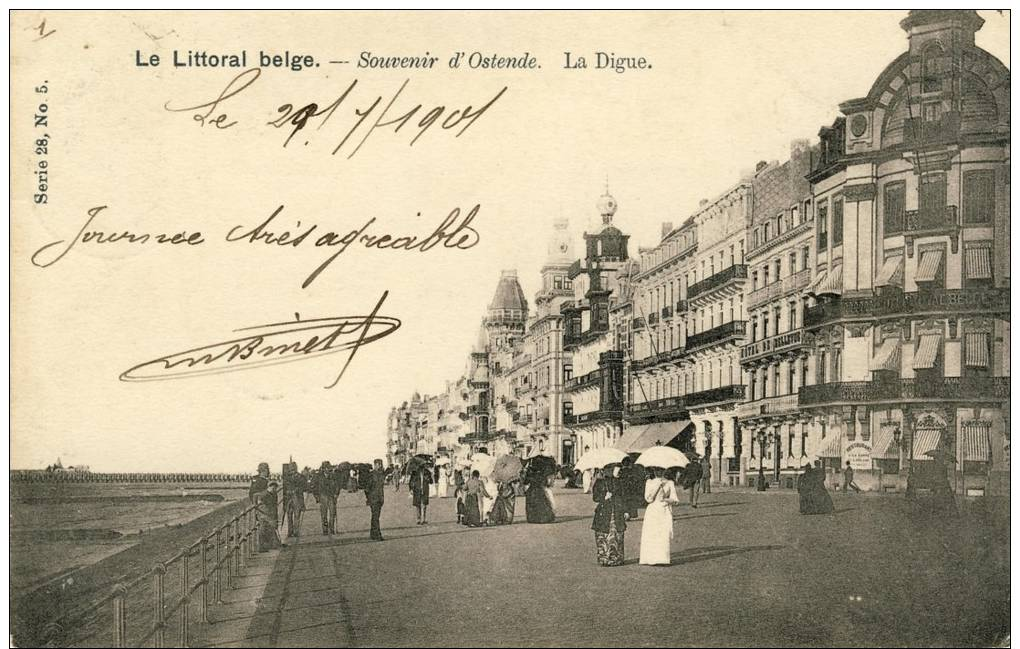 SOUVENIR  D´OSTENDE. -- LA  DIGUE - Oostende