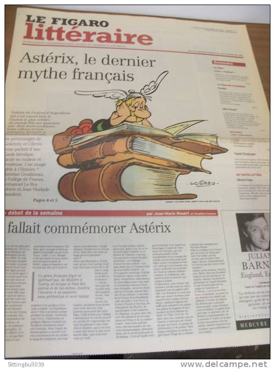 Astérix, Le Dernier Mythe Français. Vedette Du Festival D'Angoulême, Dans Le Figaro Littéraire, Suppl. Su 27/01/2000 - Advertentie