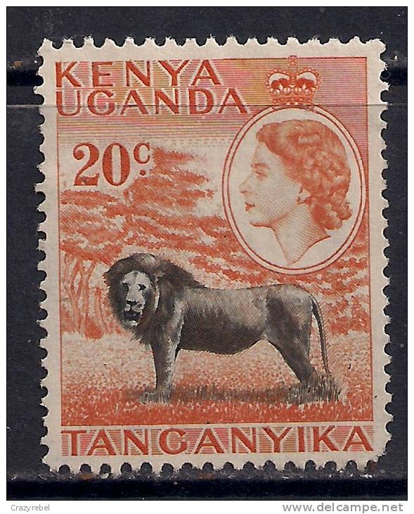 Kenya Uganda Tanganyika 1954 - 59 20 Ct Balck & Orange No Gum SG 170 ( A89 ) - Kenya, Uganda & Tanganyika