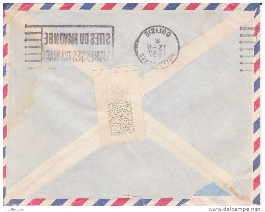 Congo,Dolésie,1957,coloni Es,Afrique  Equatoriale Française,n°230 Sur Lettre,scan Verso - Briefe U. Dokumente