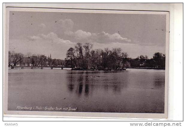 Allemagne - Altenburg I. Thür Grober Teich Mit Insel - Vue Du Lac Et De L'ile Boisée L'hiver - édition L. H. N - Altenburg