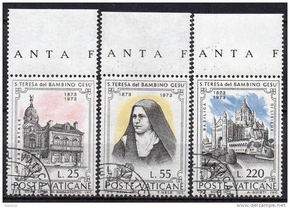 Vatican - 1973 - Yvert N° 555 à 557 - Usati