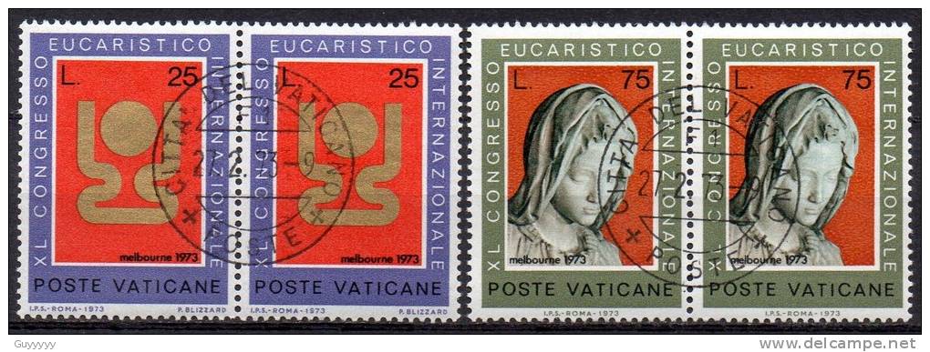 Vatican - 1973 - Yvert N° 552 à 554 - Usati