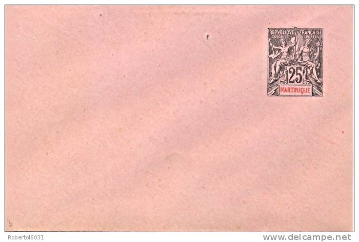 Martinique Postal Stationery Cover 25 C. Mint - Nuevos