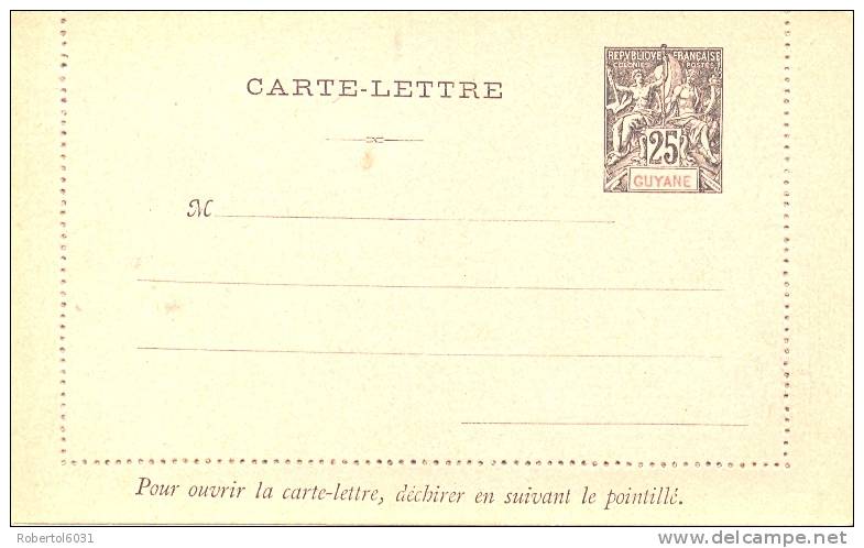 Guyane Postal Stationery Lettercard 25 C. Mint - Unused Stamps