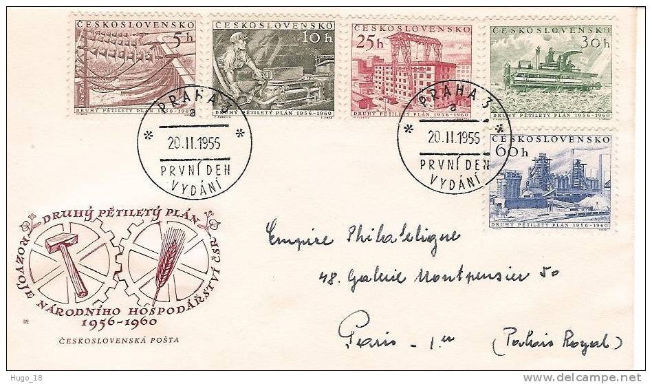 FDC  Ceskoslovensko:  1955 - FDC