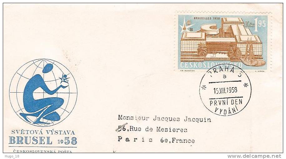 FDC  Ceskoslovensko:  1958 - FDC