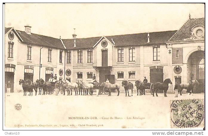 MONTIER-EN-DER - Cour Du Haras - Les Attelages (Carte Animée) - Montier-en-Der