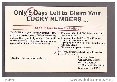 Postal Card - Constitutional Convention - Lucky Numbers.... - 1981-00