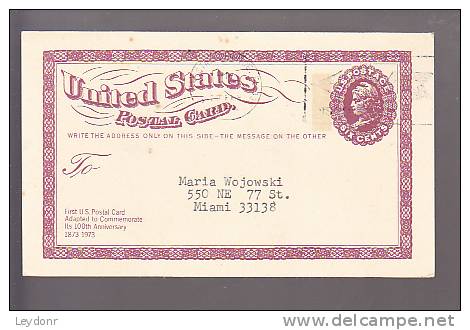 Postal Card - Liberty Type - Miami Stamp Club - 1961-80